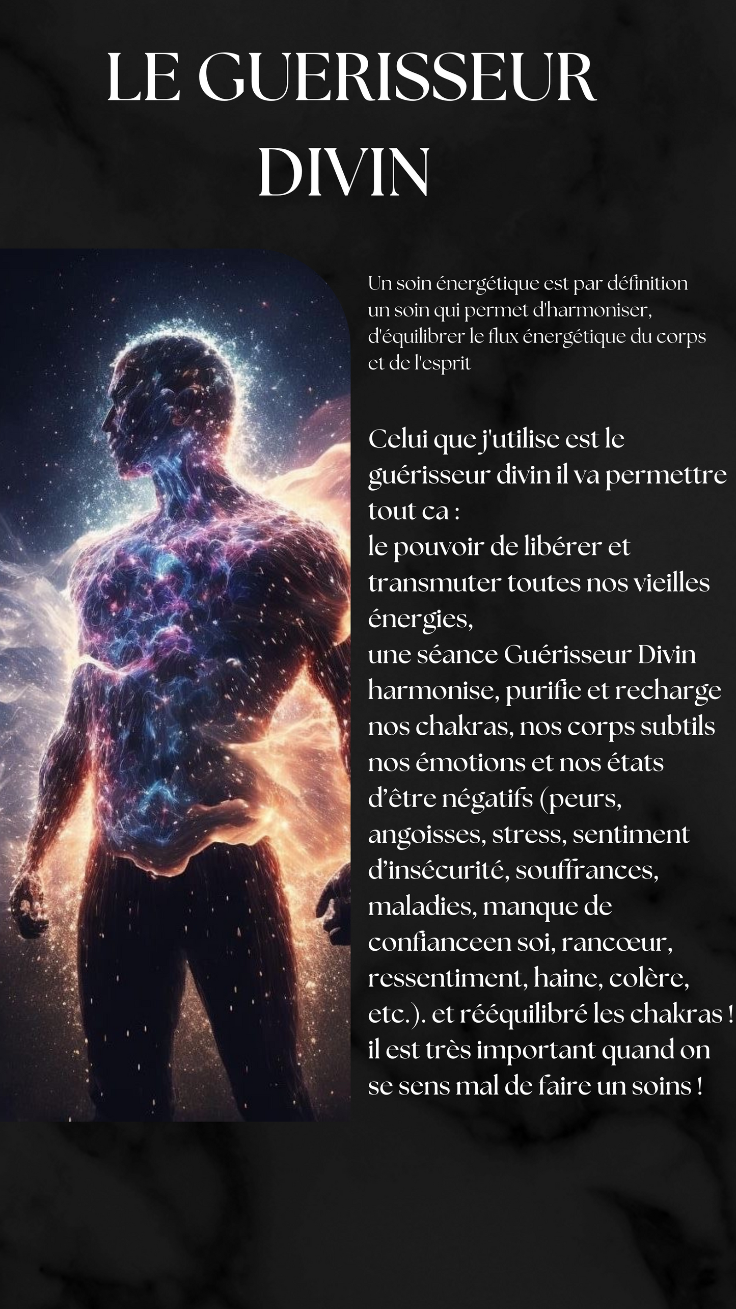 SOIN ENERGÉTIQUE GUERISSEUR DIVIN LOTS DE 4
